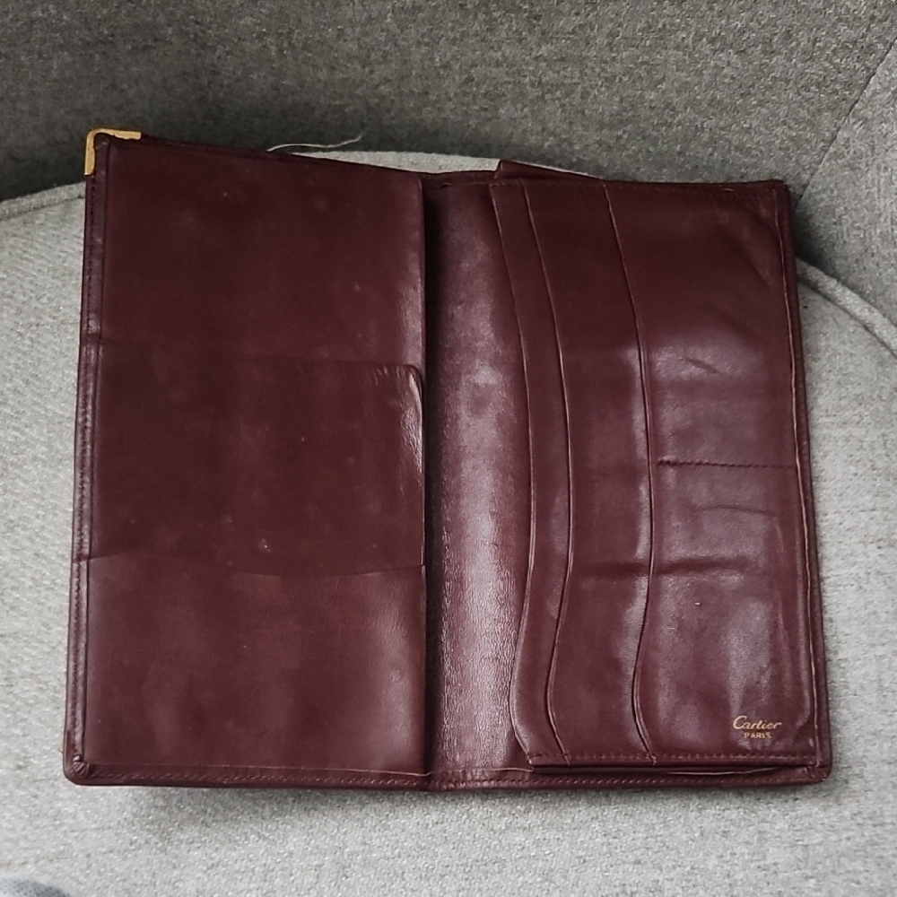 Cartier Maroon Leather Wallets